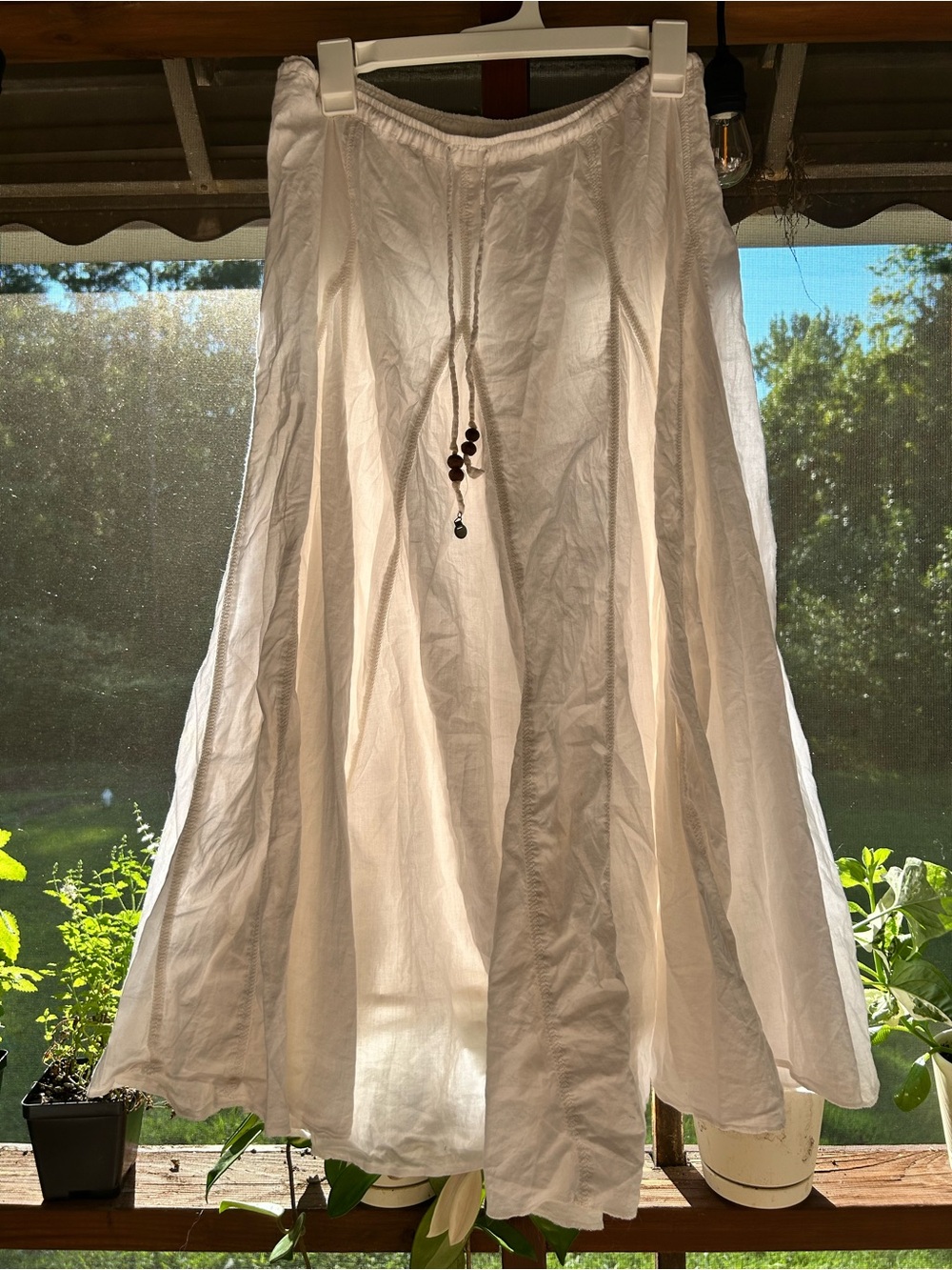 White Y2K Hollister maxi skirt, medium